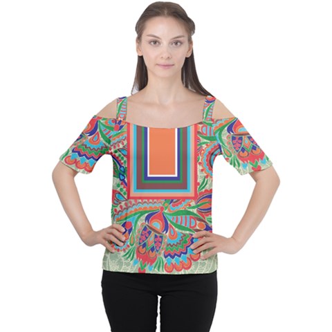 Tribal7 Women s Cutout Shoulder Tee by walala