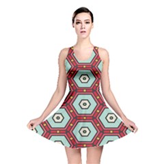 Hexagons Pattern Reversible Skater Dress by LalyLauraFLM