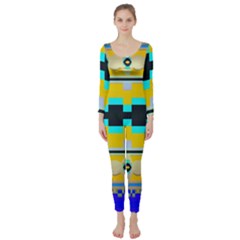 Rectangles And Other Shapes  Long Sleeve Catsuit