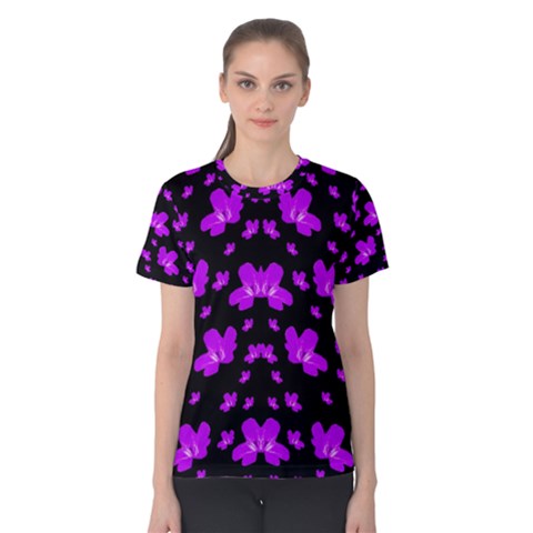 Pretty Flowers Women s Cotton Tee by pepitasart