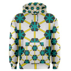 Blue Stars And Honeycomb Pattern Men s Pullover Hoodie by LalyLauraFLM