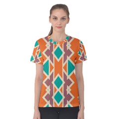 Rhombus Triangles And Other Shapes Women s Cotton Tee