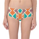 Rhombus triangles and other shapes Mid-Waist Bikini Bottoms View1