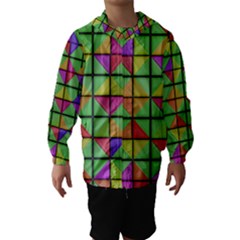 3d Rhombus Pattern Hooded Wind Breaker (kids) by LalyLauraFLM