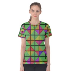 3d Rhombus Pattern Women s Cotton Tee