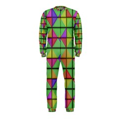 3d Rhombus Pattern Onepiece Jumpsuit (kids) by LalyLauraFLM