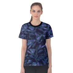 Tropical Dark Patterned Women s Cotton Tee