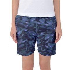 Tropical Dark Patterned Women s Basketball Shorts