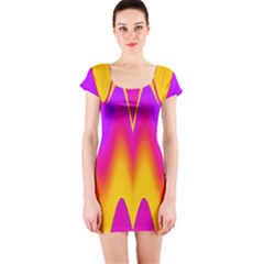 Love To The Colors Short Sleeve Bodycon Dress