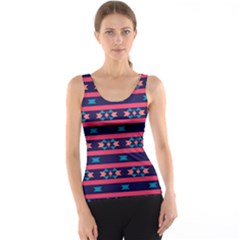 Stripes And Other Shapes Pattern Tank Top