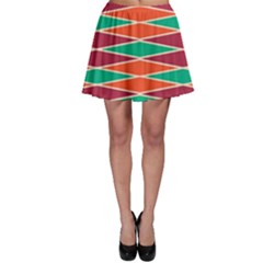 Distorted Rhombus Pattern Skater Skirt by LalyLauraFLM