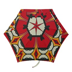 Rhombus Ovals And Stripes Umbrella