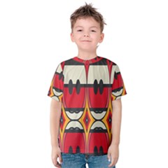 Rhombus Ovals And Stripes Kid s Cotton Tee