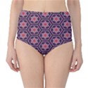 Flowers and honeycomb pattern High-Waist Bikini Bottoms View1