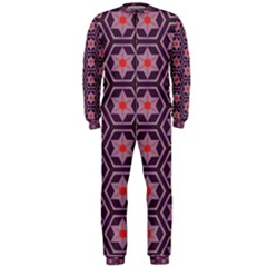 Flowers And Honeycomb Pattern Onepiece Jumpsuit (men) by LalyLauraFLM