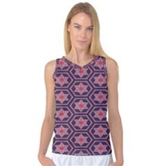 Flowers And Honeycomb Pattern Women s Basketball Tank Top