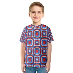 3d Squares Kid s Sport Mesh Tee