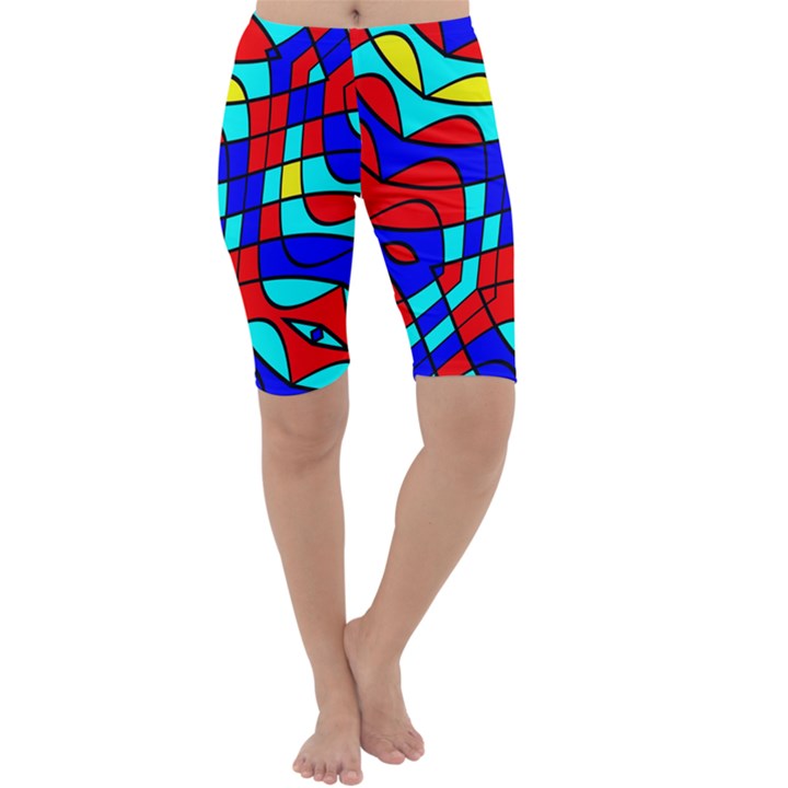 Colorful bent shapes Cropped Leggings