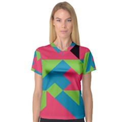 Angles Women s V-neck Sport Mesh Tee