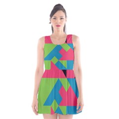 Angles Scoop Neck Skater Dress