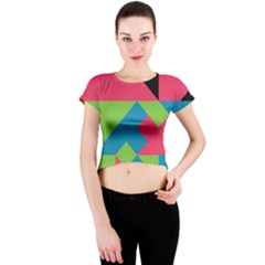 Angles Crew Neck Crop Top