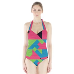 Angles Women s Halter One Piece Swimsuit by LalyLauraFLM