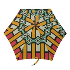 Rhombus And Stripes Pattern Umbrella