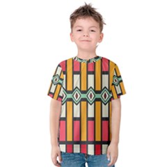 Rhombus And Stripes Pattern Kid s Cotton Tee