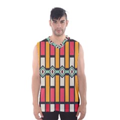 Rhombus And Stripes Pattern Men s Basketball Tank Top