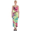 Chaos texture Fitted Maxi Dress View1