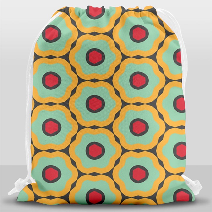 Floral pattern Large Drawstring Bag