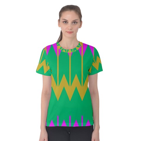 Chevrons Women s Cotton Tee by LalyLauraFLM