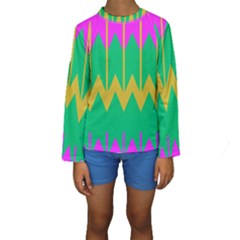 Chevrons  Kid s Long Sleeve Swimwear