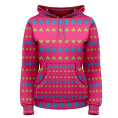 Hearts And Rhombus Pattern Women s Pullover Hoodie by LalyLauraFLM