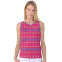 Hearts and rhombus pattern Women s Basketball Tank Top View1