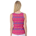 Hearts and rhombus pattern Women s Basketball Tank Top View2