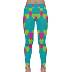 Triangles Honeycombs And Other Shapes Pattern Yoga Leggings