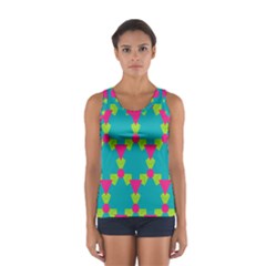 Triangles Honeycombs And Other Shapes Pattern Women s Sport Tank Top