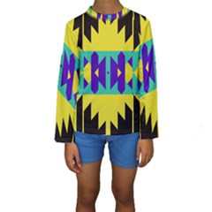 Tribal Design  Kid s Long Sleeve Swimwear