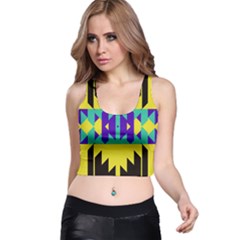 Tribal Design Racer Back Crop Top by LalyLauraFLM