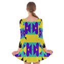 Tribal design Long Sleeve Velvet Skater Dress View2