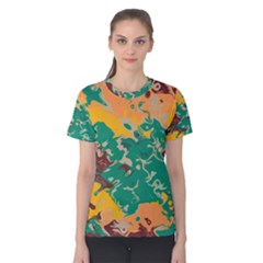 Texture In Retro Colors Women s Cotton Tee