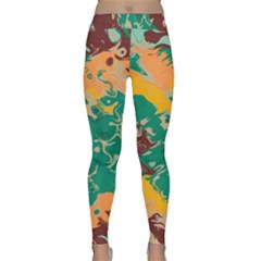 Texture In Retro Colors Yoga Leggings