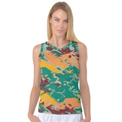 Texture In Retro Colors Women s Basketball Tank Top