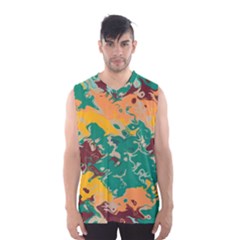 Texture In Retro Colors Men s Basketball Tank Top