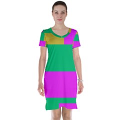 Rectangles And Other Shapes Short Sleeve Nightdress