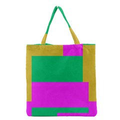 Rectangles And Other Shapes Grocery Tote Bag by LalyLauraFLM