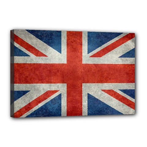 Union Jack 3x5 V10 Vintage Bright Print F Sml Canvas 18  X 12  by bruzer