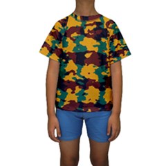 Camo Texture  Kid s Short Sleeve Swimwear