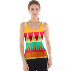 Triangles And Other Retro Colors Shapes Tank Top